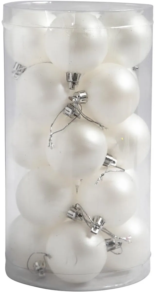 Creativ Company Kerstballen 6cm Parelmoer - 20 Stuks
