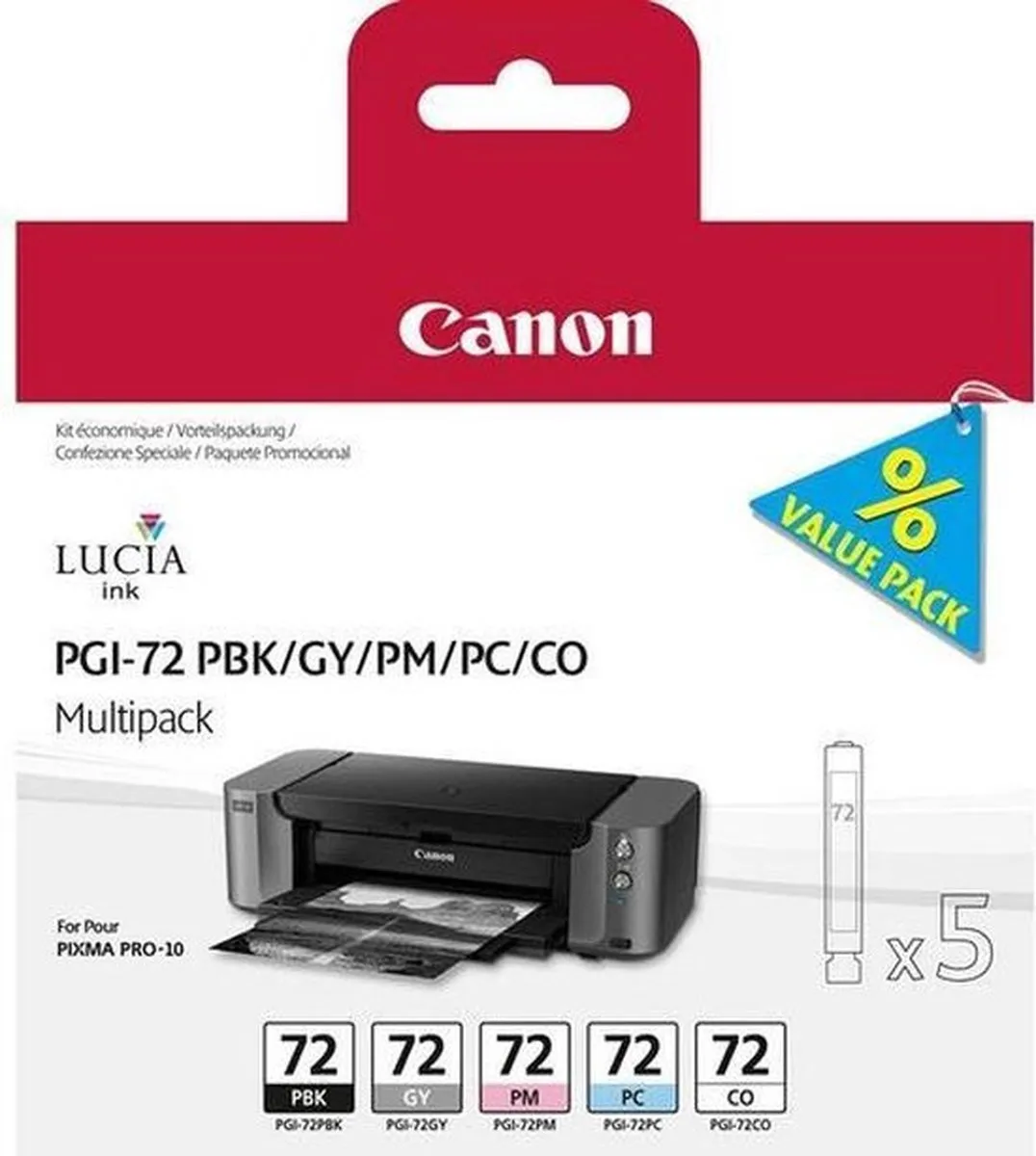 Canon PGI-72 Inktcartridges - 510 pagina's - Multi Kleur