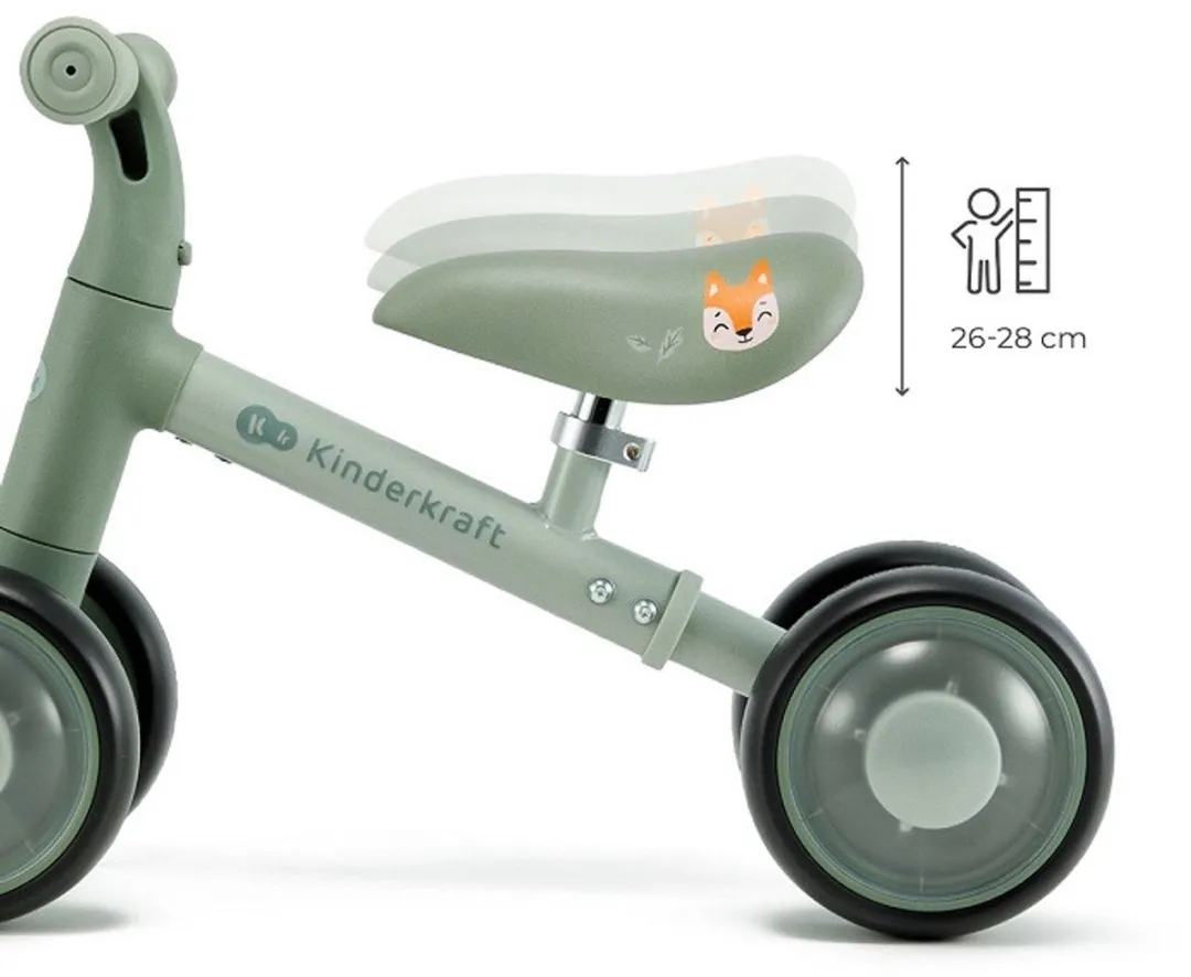 KinderKraft Cutie Flash Loopfiets 3-Wiel - Groen