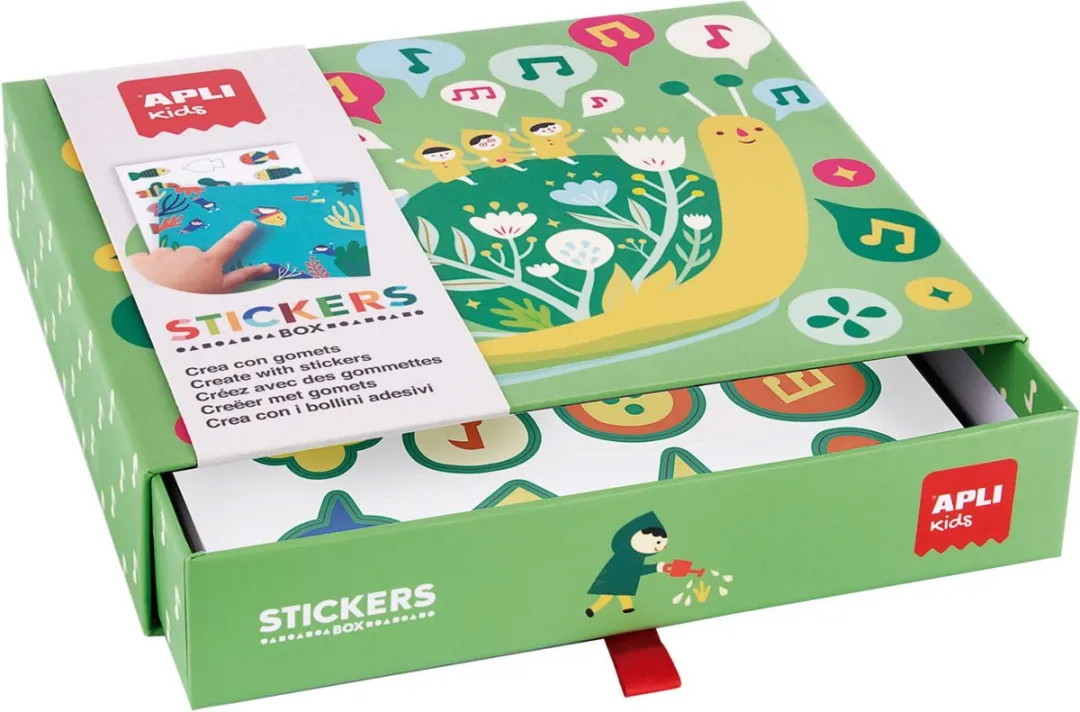 Apli Kids Stickerspel Kabouters - Geel/Rood/Blauw/Wit