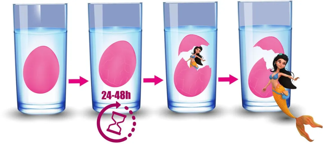 Toi-Toys Groei-ei Zeemeermin Roze