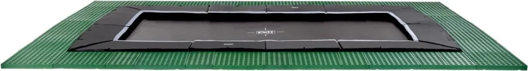 EXIT Dynamic Trampoline 244x427cm - Groundlevel - Zwart