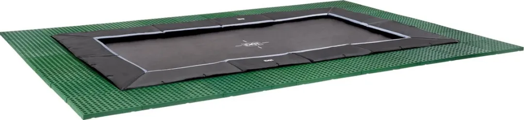 EXIT Dynamic Trampoline 244x427cm - Groundlevel - Zwart