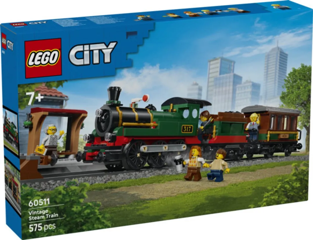 LEGO City Vintage Stoomtrein 60511 - 575 Stukken - Multicolor