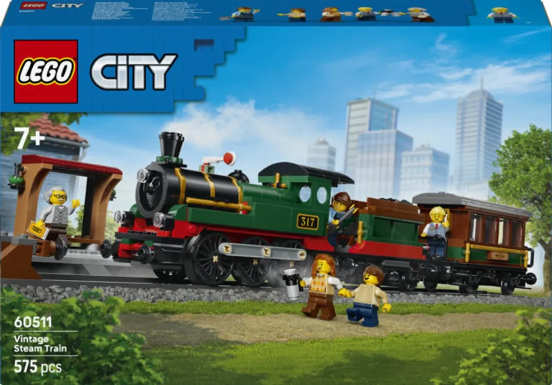 LEGO City Vintage Stoomtrein 60511 - 575 Stukken - Multicolor
