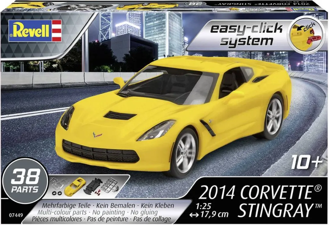Revell Corvette Stingray 1:25 Modelbouwset 38-delig - Geel