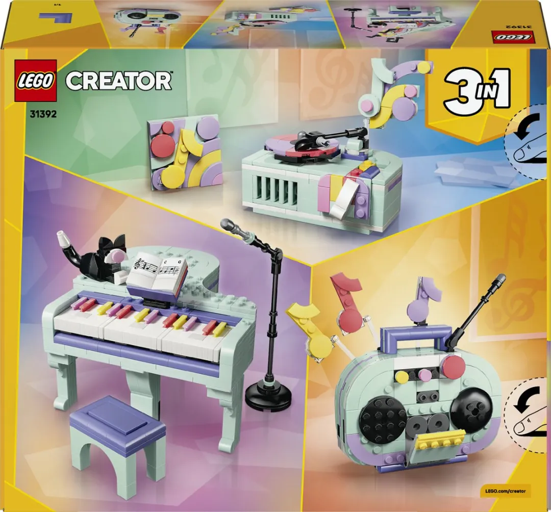 LEGO Creator 3in1 Piano met Kat 31392 - 485 Stukken