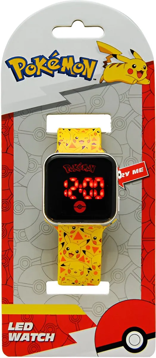 Disney Pokémon LED Horloge Pikachu - Geel