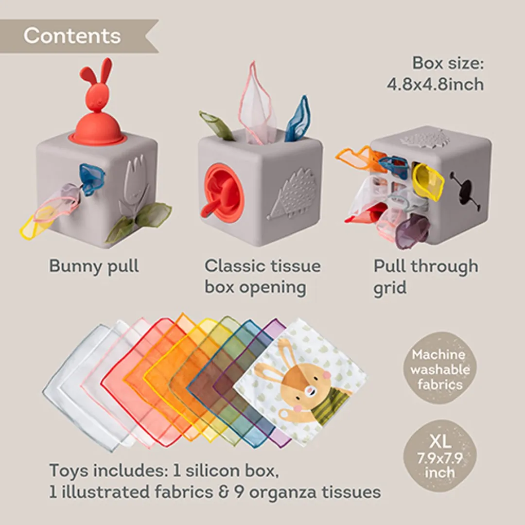 Taf Toys Pop-up Tissue Box - 9 Stuks Meerkleurig