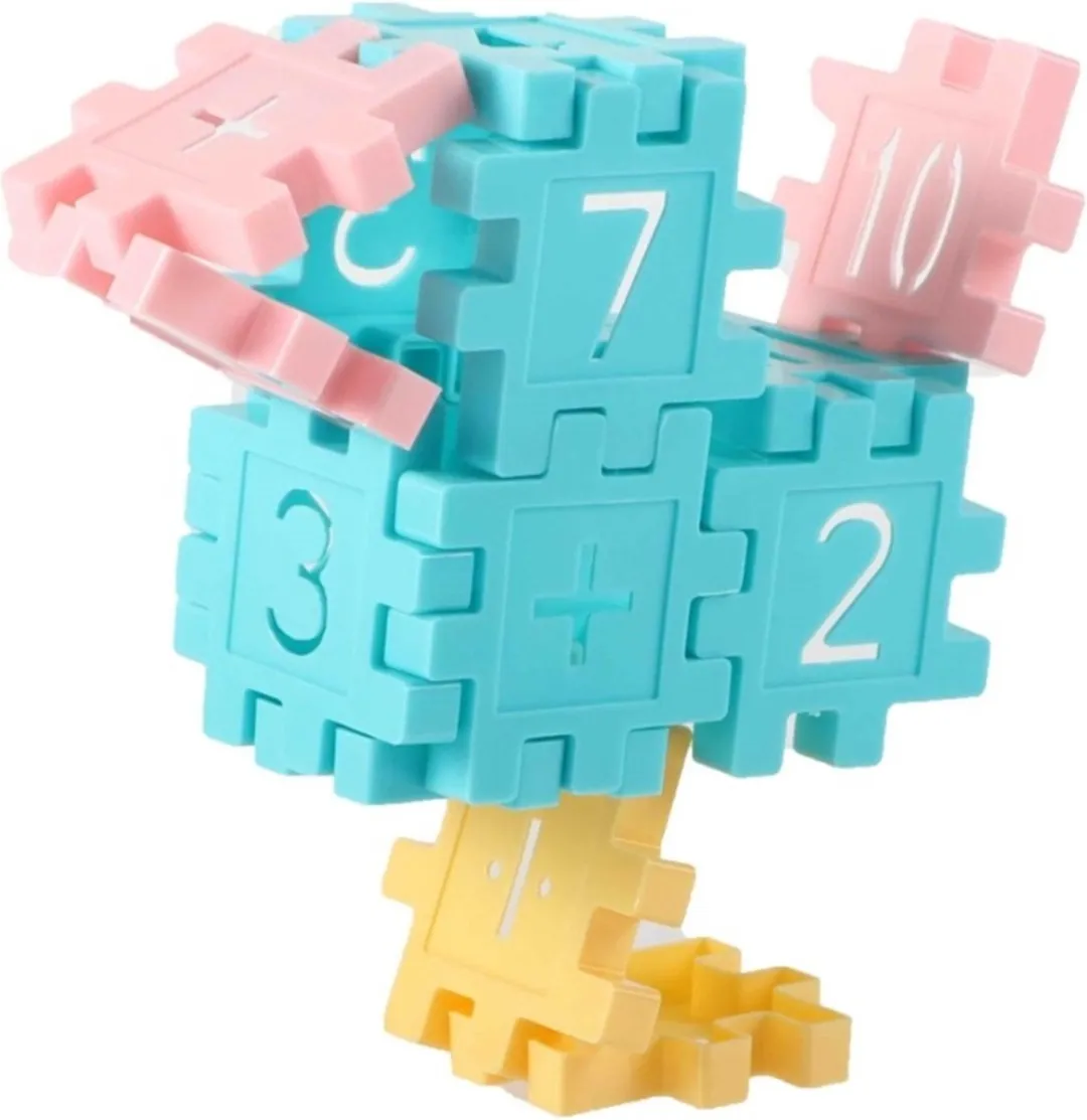 Jonotoys Kidsfun Bouwstenen 64-delig - Meerkleurig