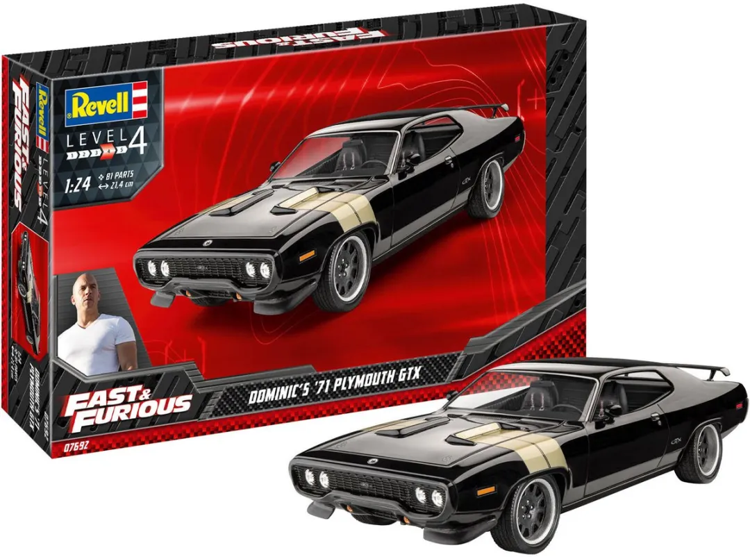 Revell 07692 Fast & Furious Dominic 1971 Plymouth GTX Modelbouwpakket 1:24
