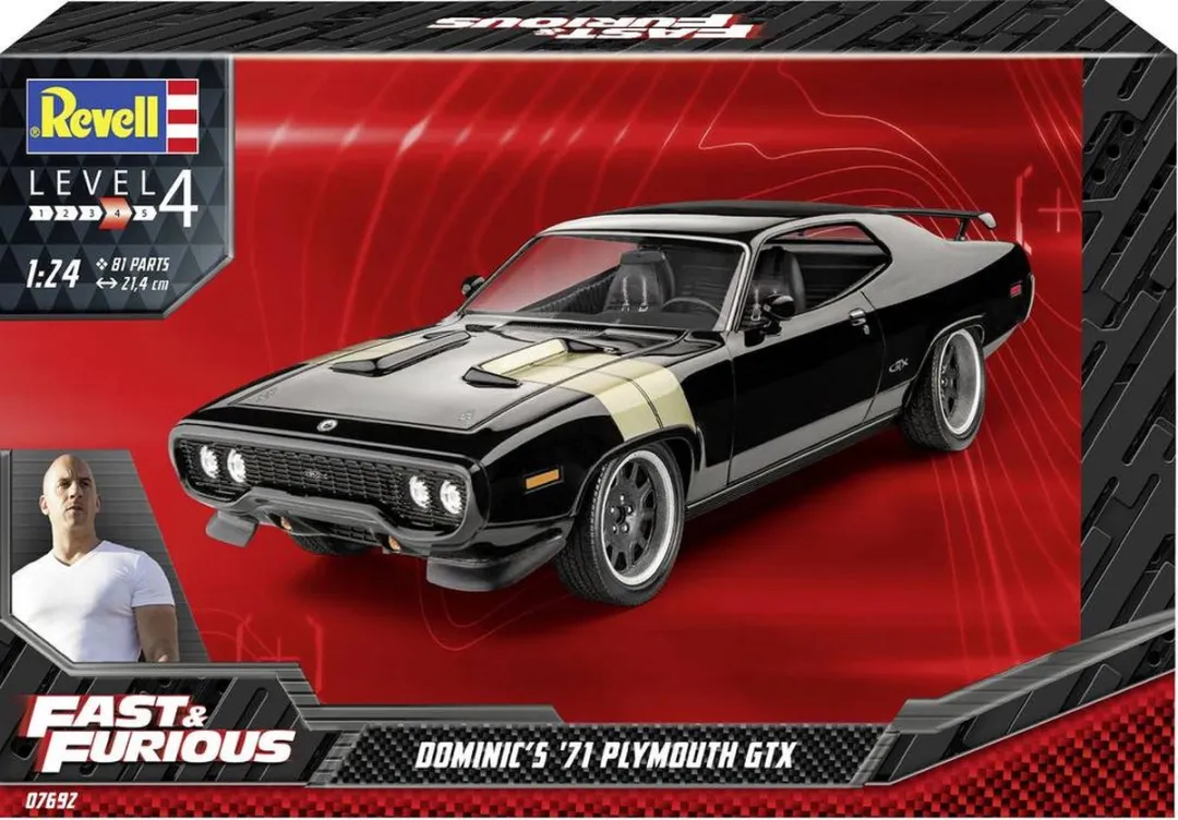 Revell 07692 Fast & Furious Dominic 1971 Plymouth GTX Modelbouwpakket 1:24 - Multi