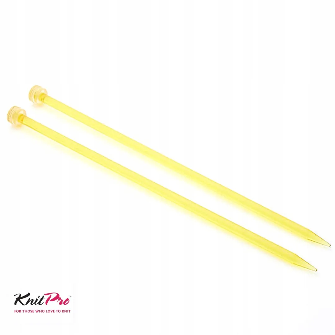 KnitPro Trendz Acryl Breinaalden Rechts 6.00mm - Geel