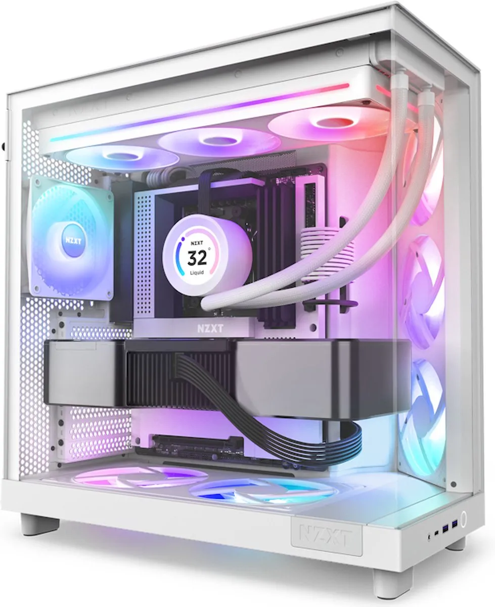 NZXT F360 RGB Core Ventilatorhuis - 3 Stuks - Zwart