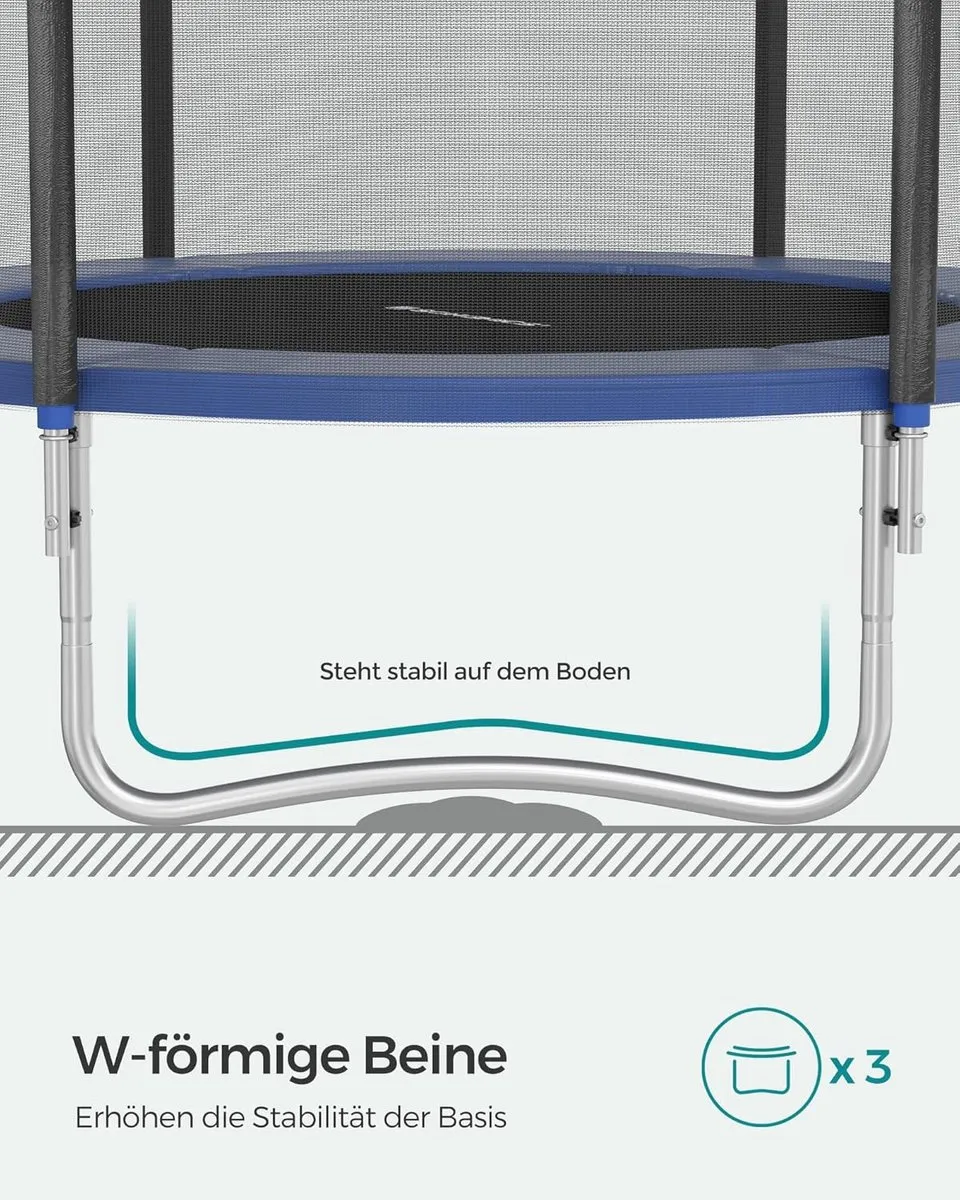Songmics Trampoline 183cm - Veiligheidsnet & ladder - TÜV GS
