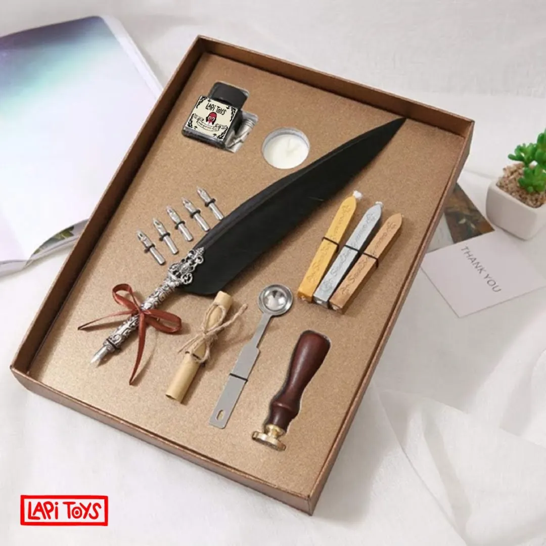 Lapi Toys Veerpen Kalligrafie Set 15-delig - Zwart