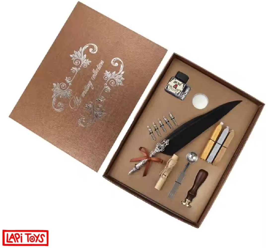 Lapi Toys Veerpen Kalligrafie Set 15-delig - Zwart