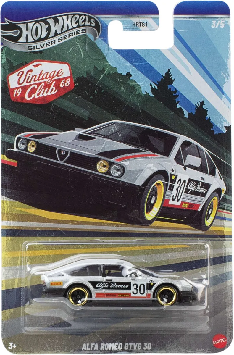 Hot Wheels JKY30 Vintage Club Alfa Romeo GTV6 30 - Zwart/Zilver