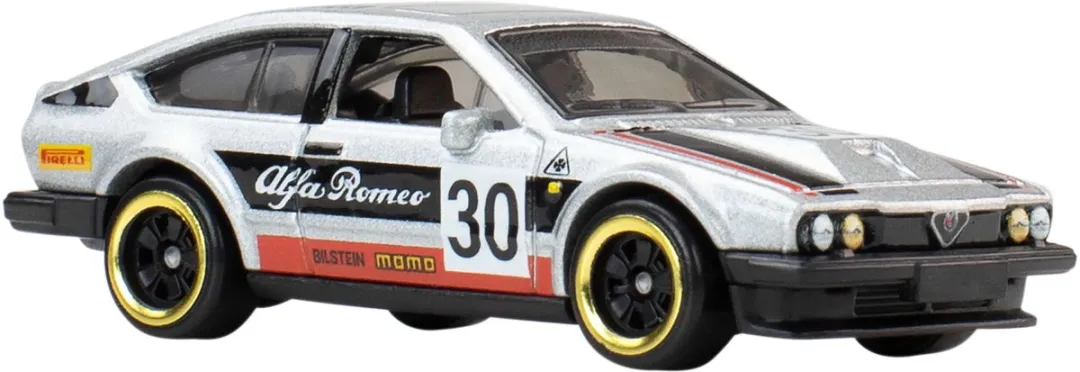 Hot Wheels JKY30 Vintage Club Alfa Romeo GTV6 30 - Zwart/Zilver - afbeelding 6 van 6
