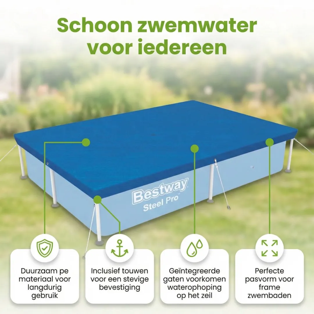 Bestway 58105 Afdekzeil Frame 259x170cm - Blauw