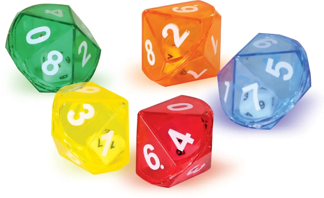 Learning Resources LER7698 10-kantige Dobbelsteen Set - 72 Stuks
