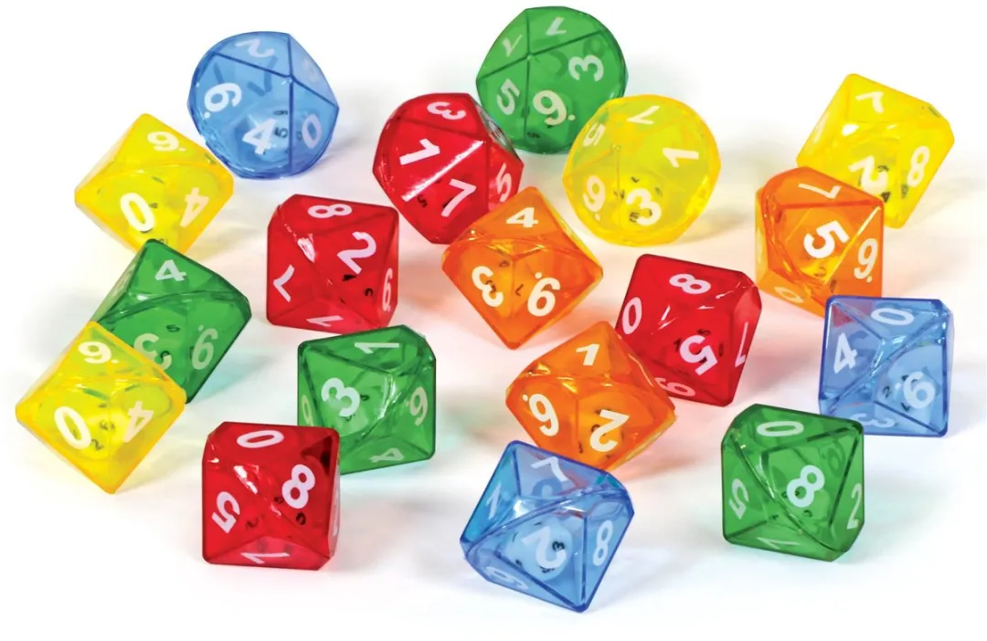 Learning Resources LER7698 10-kantige Dobbelsteen Set - 72 Stuks