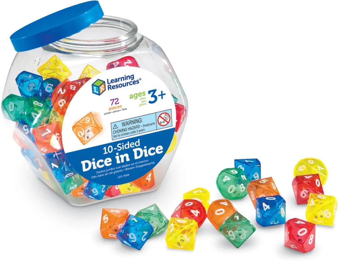 Learning Resources LER7698 10-kantige Dobbelsteen Set