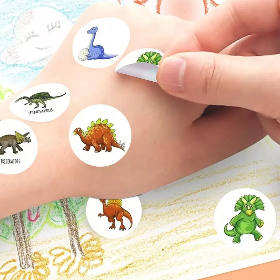RedParrot Dinosaurus Stickerrol - 500 Stuks