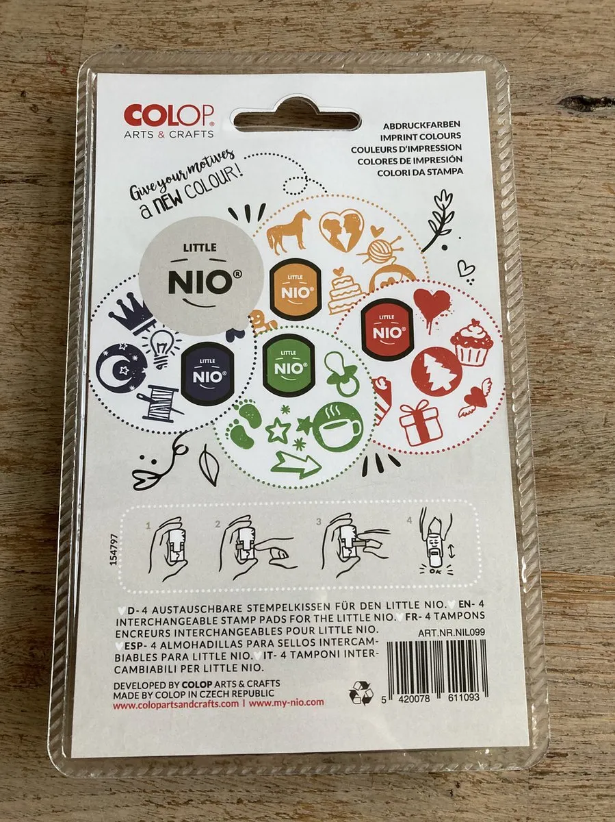 Colop little NIO Vervangingsstempelkussen - 4 Kleuren