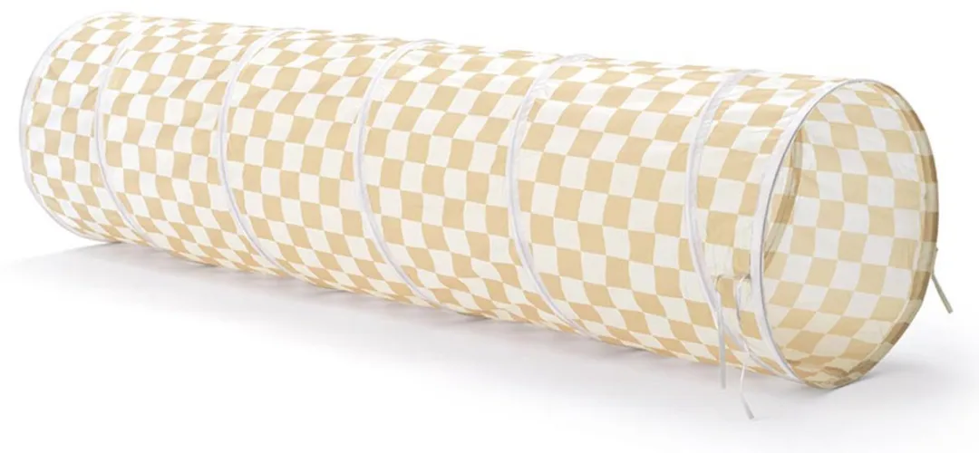 Kids Concept Speeltunnel Ruit 180cm - Geel