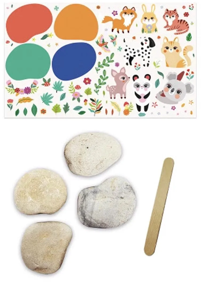 Janod Atelier Deco Decoratiestenen - 4 Stuks - Multikleur