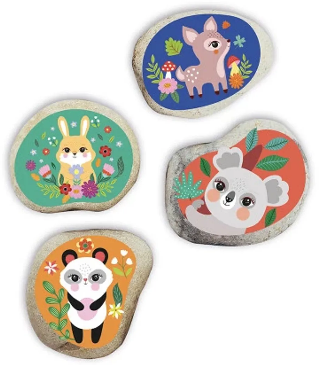Janod Atelier Deco Decoratiestenen - 4 Stuks - Multikleur