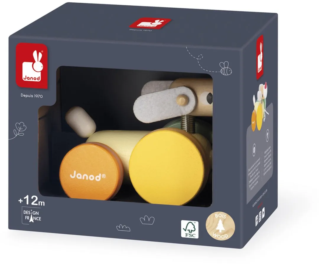 Janod Zigolos Trekfiguur Hond - Meerkleurig - afbeelding 6 van 6