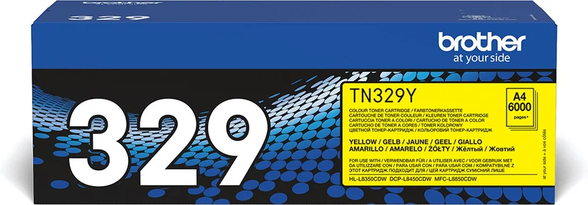Brother TN-329Y Tonercartridge Geel - 6.000 Pagina's