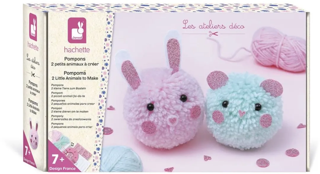 Janod Atelier Deco Pompons Maken - Multikleur