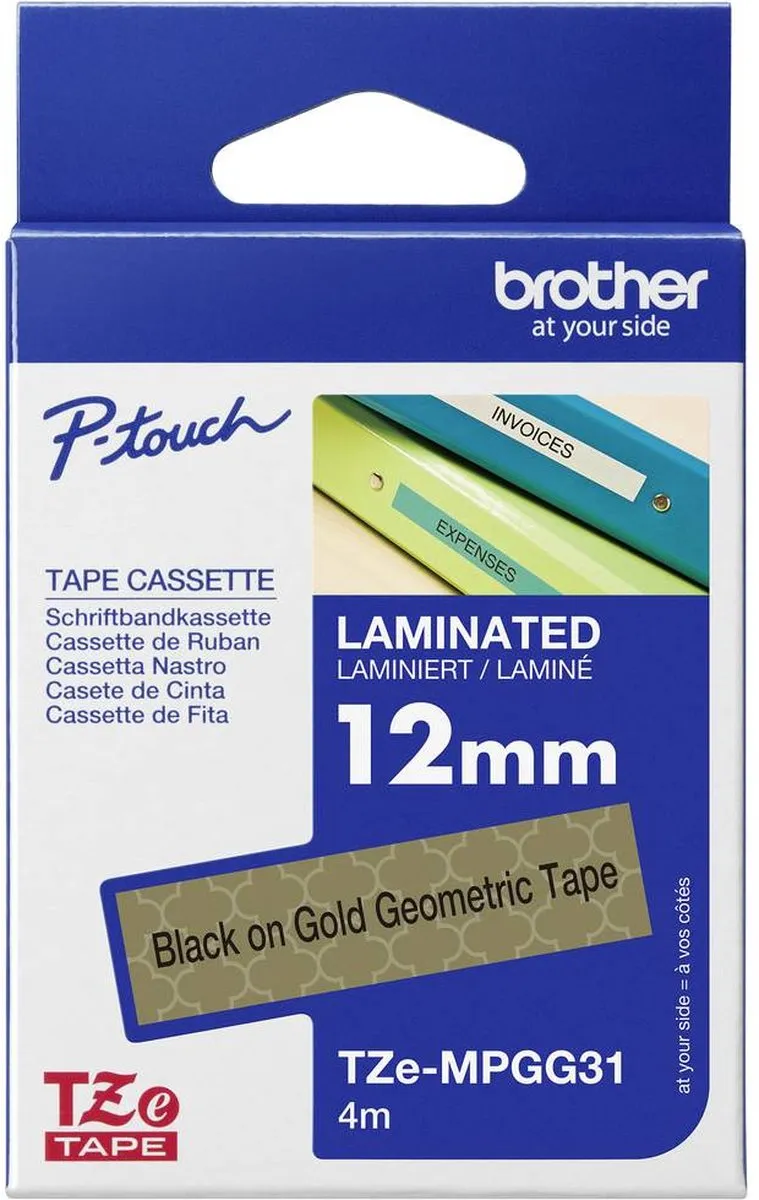 Brother TZe-MPGG31 Labeltape - Goud 12mm 4m - afbeelding 6 van 6