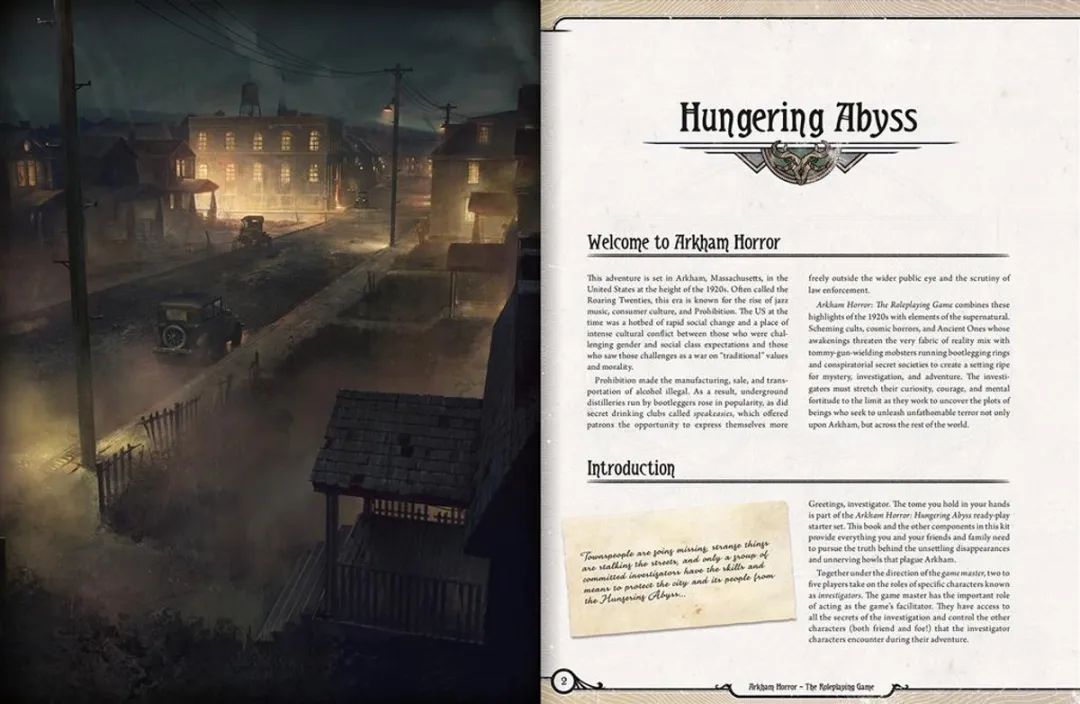 Fantasy Flight Games Arkham Horror RPG Starter Set Hungering Abyss - Multicolor