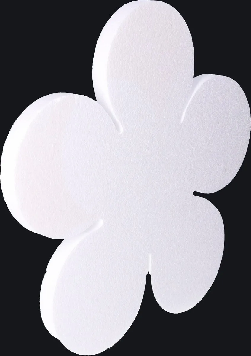 Glorex Hobby Piepschuim Bloemen 40x2cm Wit