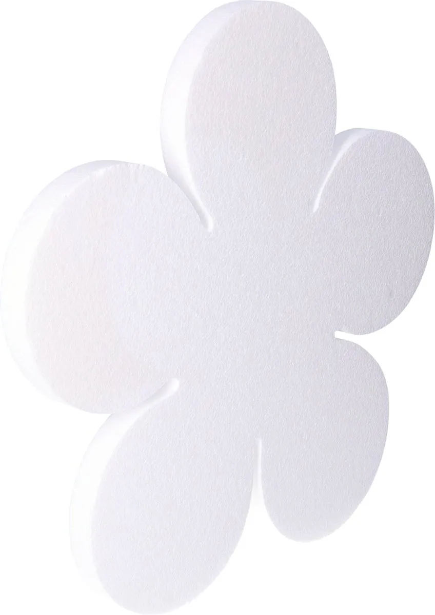 Glorex Hobby Piepschuim Bloemen 40x2cm Wit