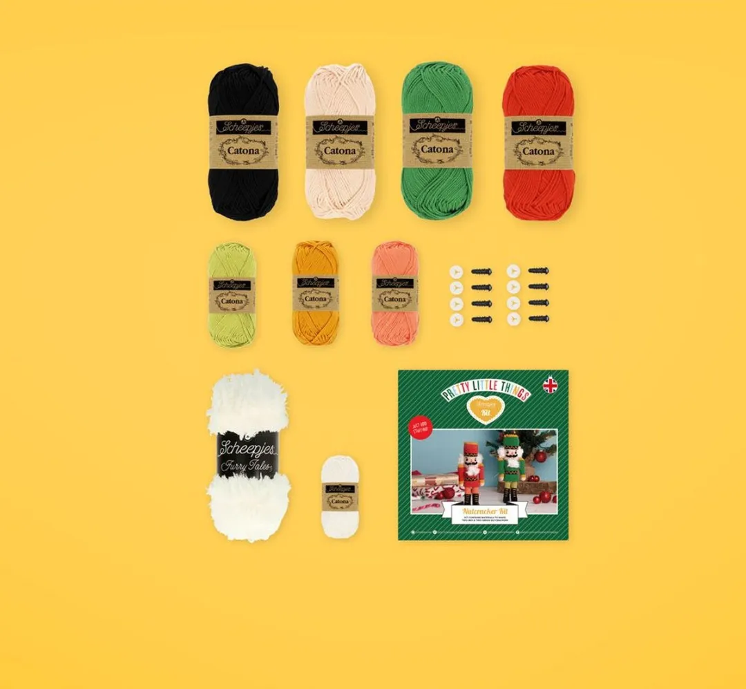 Scheepjes Nutcracker Kit - Catona & Furry Tales - 7 Bollen