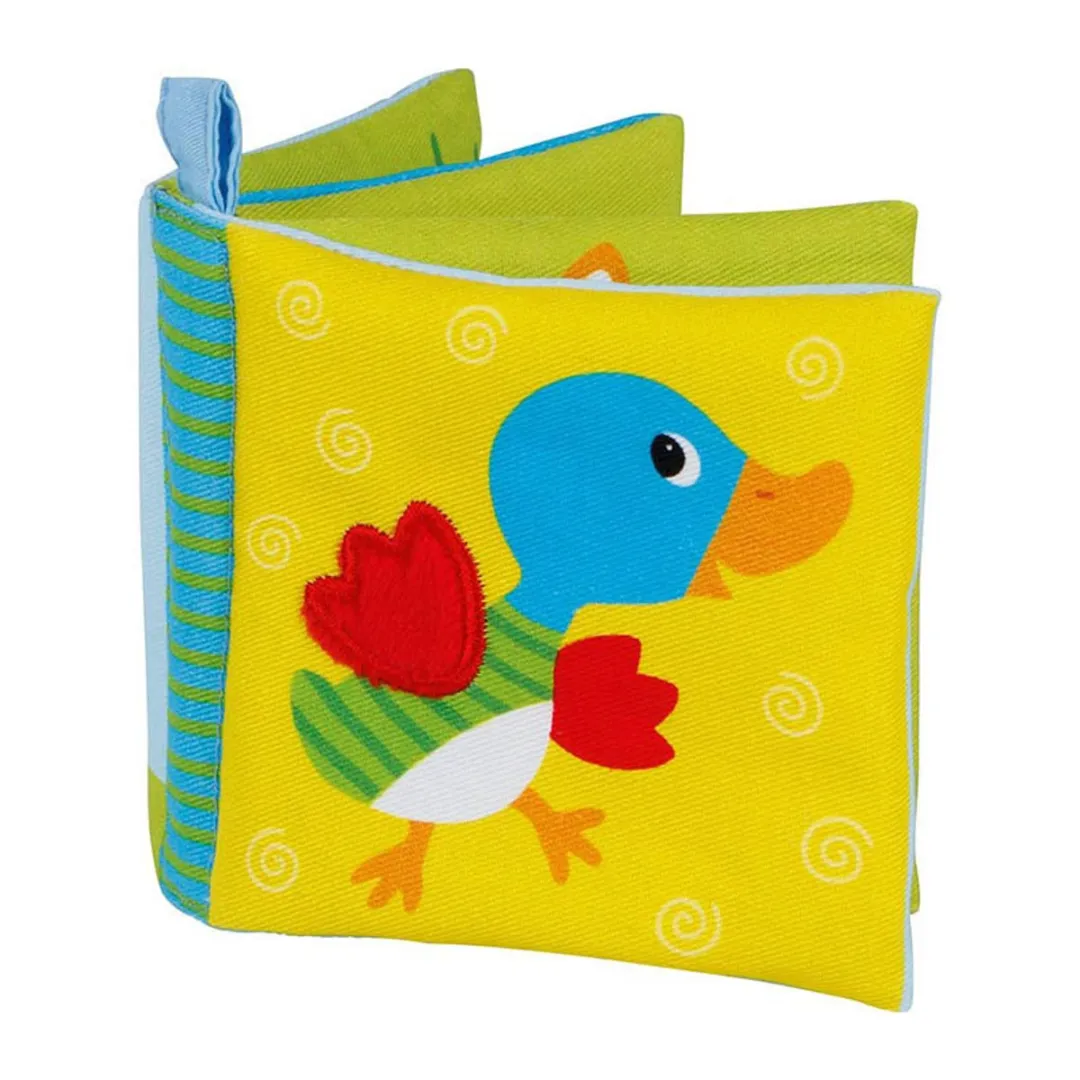 Goki Dieren Boek - Stof met pieper & knisperfolie 9x9cm