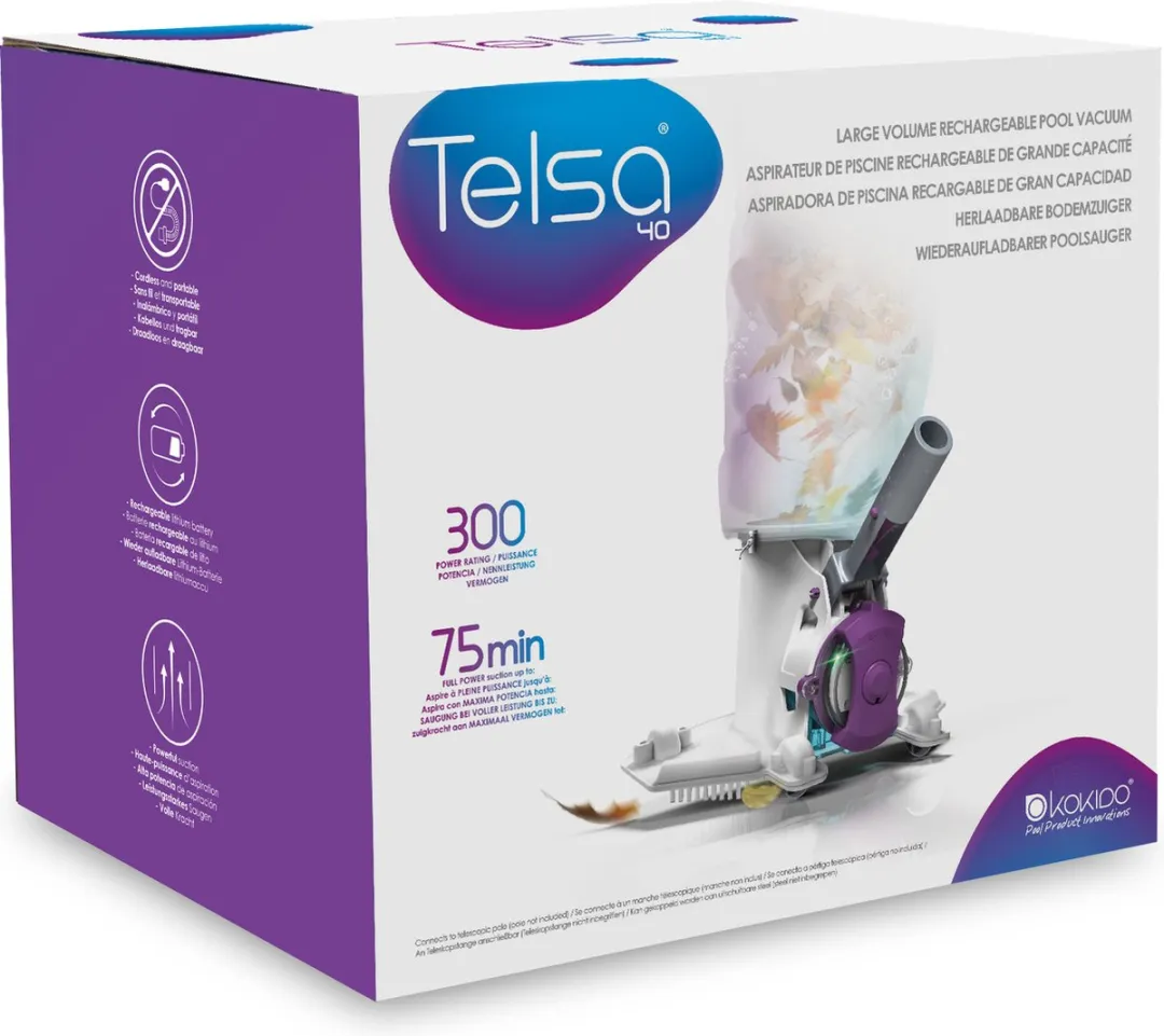 Kokido Telsa 40 Draadloze Zwembadstofzuiger