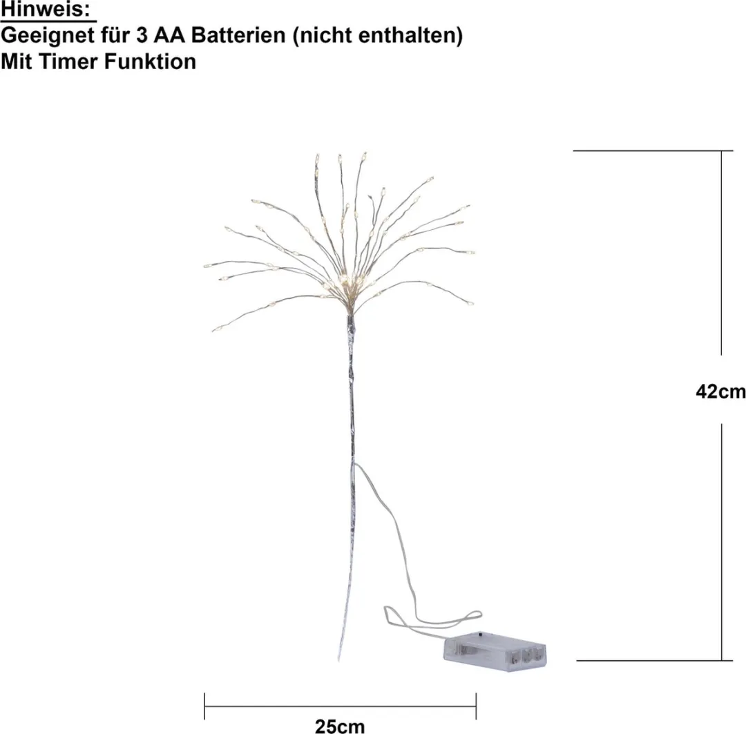 Star Trading Batterij Decoratief Takvuurwerk - 1 Stuk - Wit