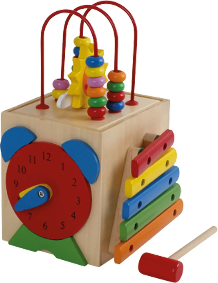 Small foot Activiteitenkubus Zon Houten Speelgoed