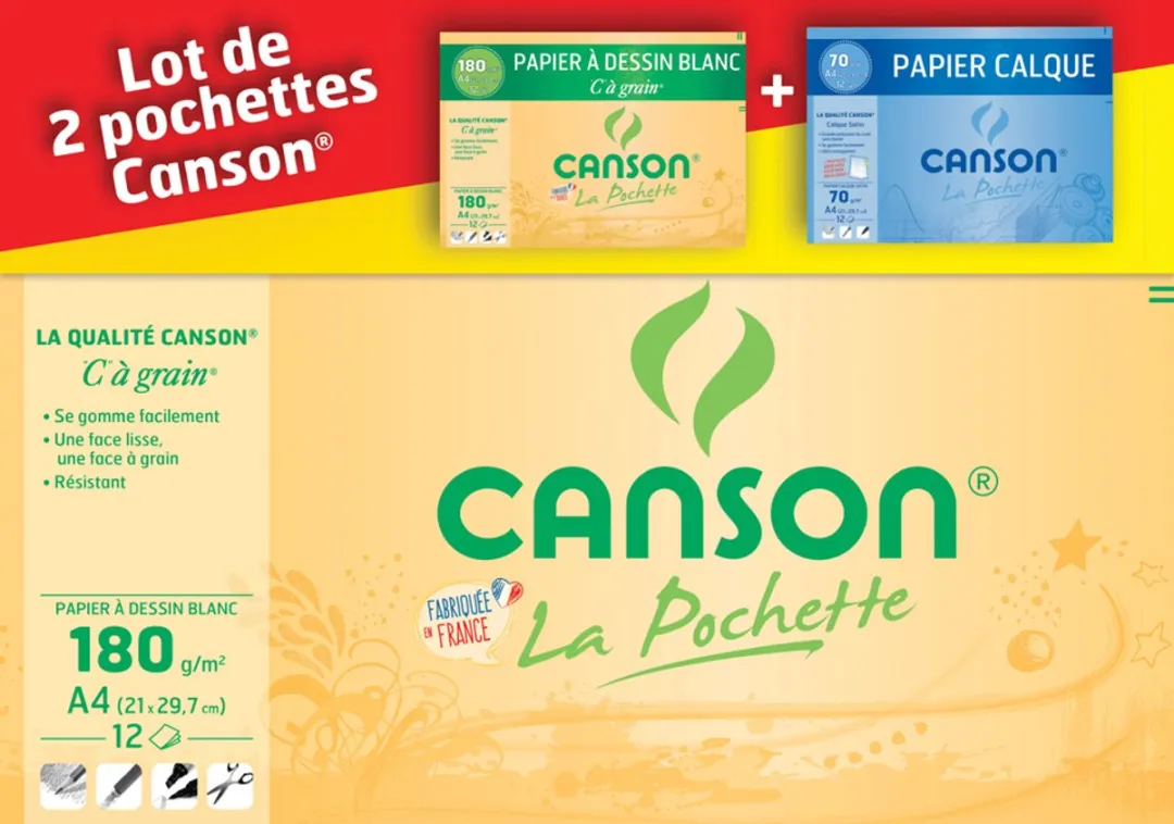 Canson Tekenpapier C Grain A4 - 2 Stuks