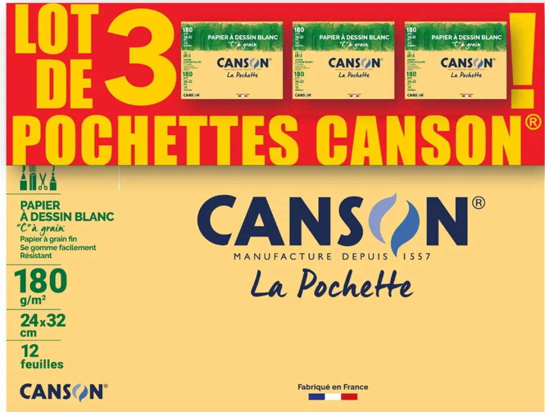 Canson Tekenpapier C Grain A4 - 2 Stuks