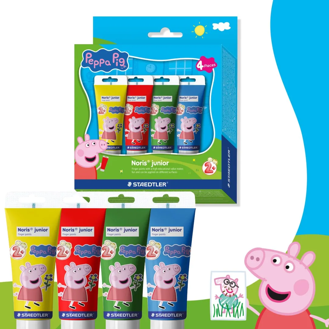 STAEDTLER Peppa Pig Noris Junior Vingerverf - 4 Tubes 75ml