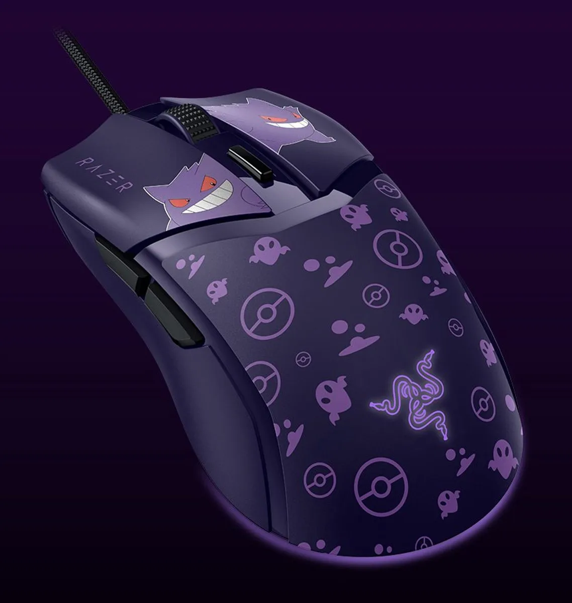 Razer Cobra RZ01-04650700-R3M1 Gaming Muis - Pokémon Gengar Edition - Paars