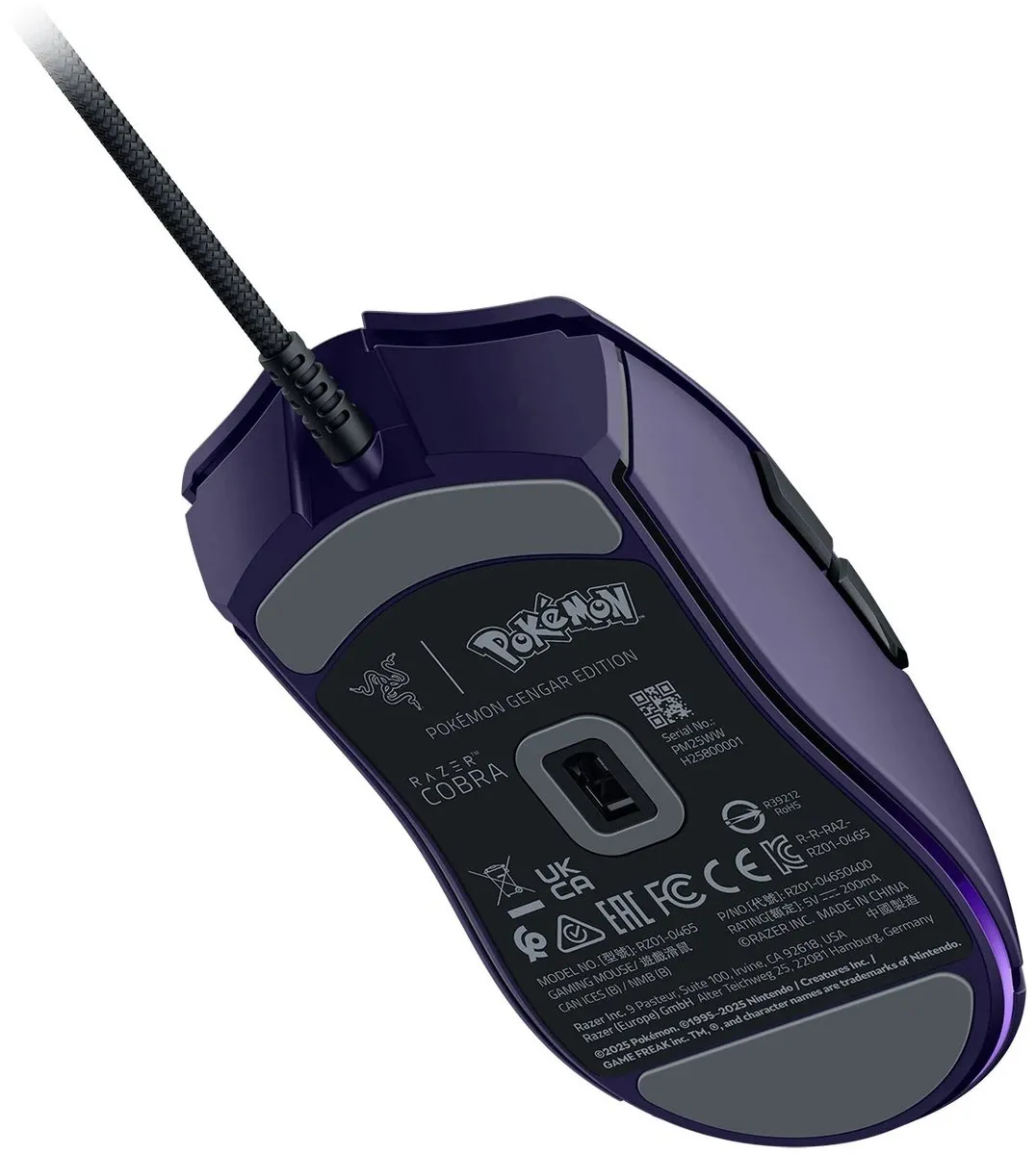 Razer Cobra RZ01-04650700-R3M1 Gaming Muis - Pokémon Gengar Edition - Paars