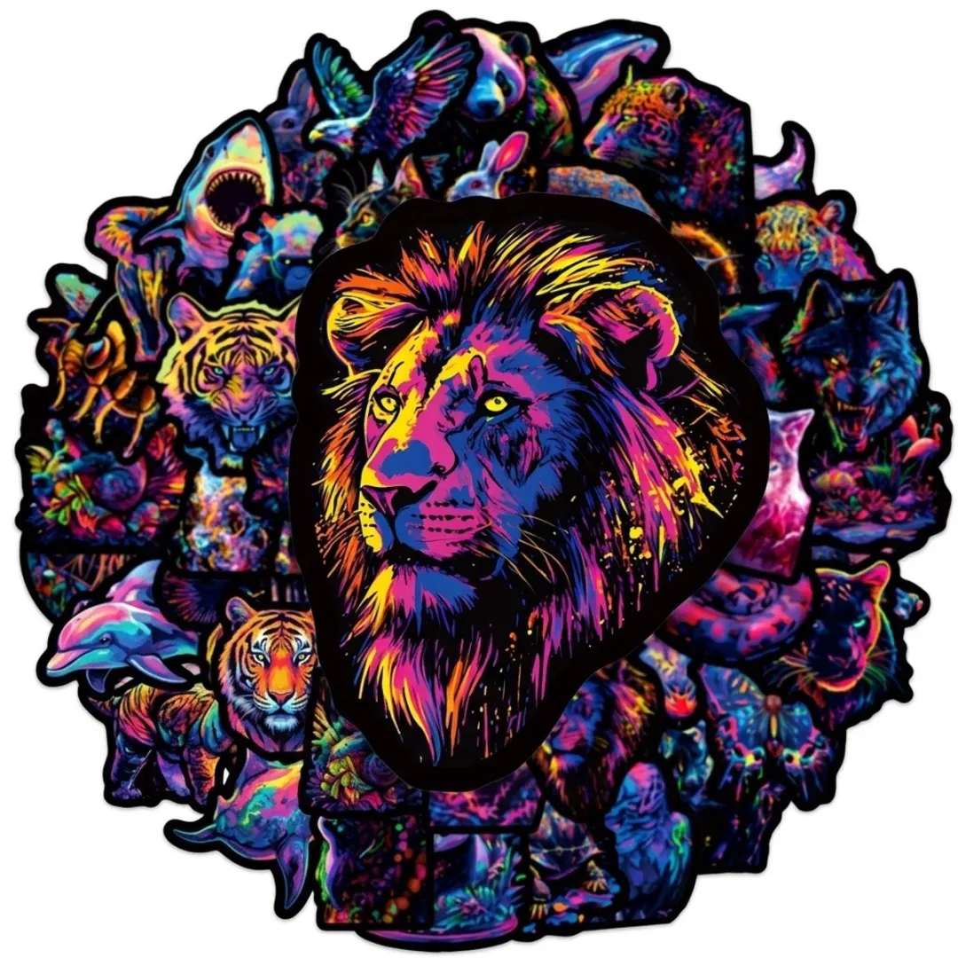 NUVEX Dierenstickers Neon Multicolor